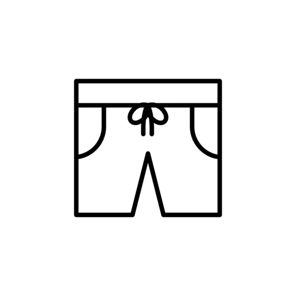 Pantaloncini Casual Pants Line Icon Vector Illustrazione Logo Template Adatto — Vettoriale Stock