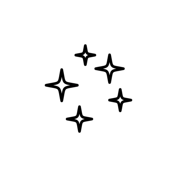 Yıldızlar, Gece, Yıldız Çizgisi Simgesi, Vektör, İllüstrasyon, Logo Şablonu. Birçok Amaç İçin Uygun.