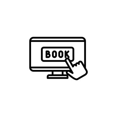 Rezervasyon, Bilet, Sipariş Satırı Simgesi, Vektör, Çizim, Logo Şablonu. Birçok Amaç İçin Uygun.