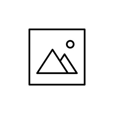 Resim, Galeri, Resim Çizgisi Simgesi, Vektör, Resim, Logo Şablonu. Birçok Amaç İçin Uygun.