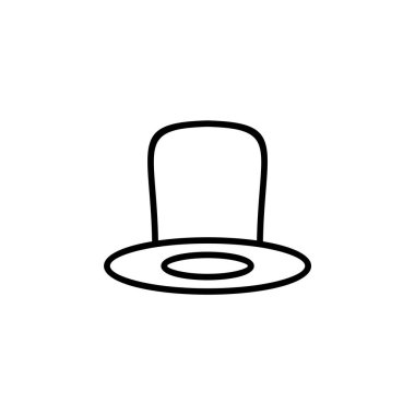 Şapka çizgi simgesi, vektör, illüstrasyon, logo şablonu. Pek çok amaca uygun..