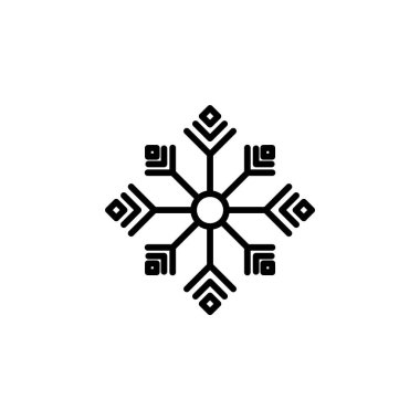 Winter, Snowfall, Snow, Snowflake Line Icon, Vector, Illustration, Logo Şablonu. Birçok Amaç İçin Uygun.