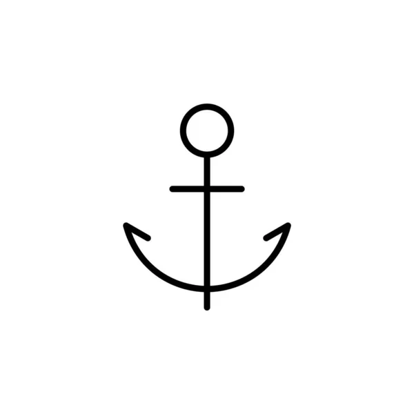 Ankare Port Line Ikonen Vektor Illustration Logotyp Mall Lämplig För — Stock vektor