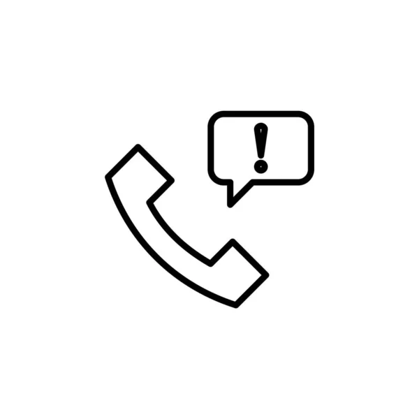 Call Centre Telephone Line Icon Vector Illustration Logo Template Cocok - Stok Vektor