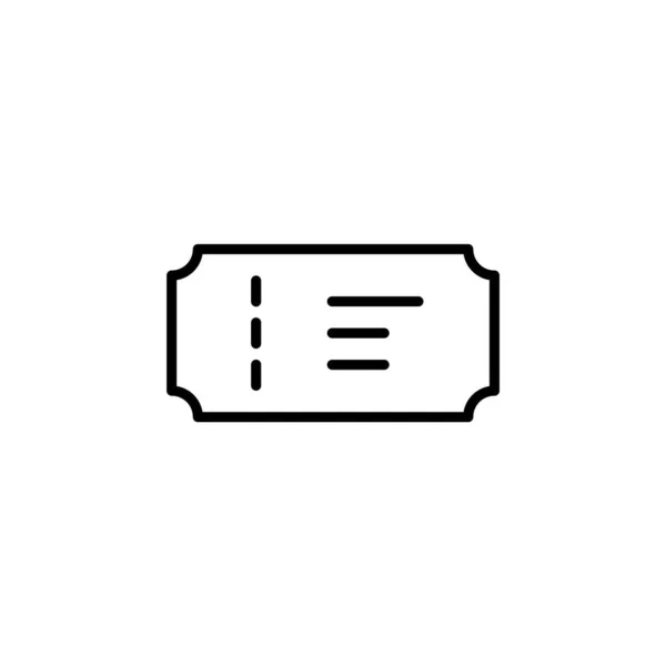 Εισιτήριο Πέρασμα Γεγονός Εικονίδιο Γραμμής Κουπονιού Διάνυσμα Εικονογράφηση Πρότυπο Λογότυπου — Διανυσματικό Αρχείο
