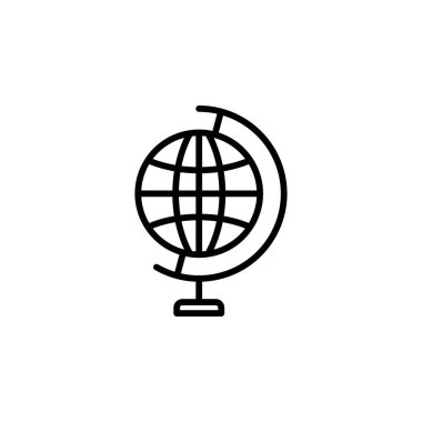 Globe Line Simgesi, Vektör, İllüstrasyon, Logo Şablonu. Birçok Amaç İçin Uygun.