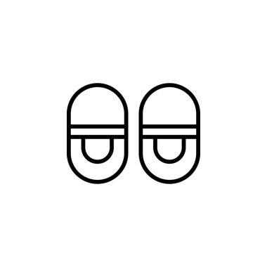 Sandal, Ayakkabı, Terlik, Parmak arası Terlik İkonası, Vektör, İllüstrasyon, Logo Şablonu. Birçok Amaç İçin Uygun.