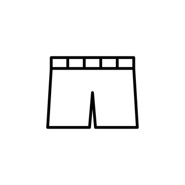 Şort, günlük, pantolon çizgisi simgesi, vektör, illüstrasyon, logo şablonu. Birçok Amaç İçin Uygun.