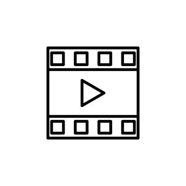 Video, Play, Film, Player Line Simgesi, Vector, Illustration, Logo Şablonu. Birçok Amaç İçin Uygun.