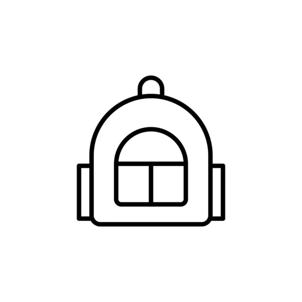 Plecak Ikona Linii Szkolnej Wektor Ilustracja Szablon Logo Nadaje Się — Wektor stockowy
