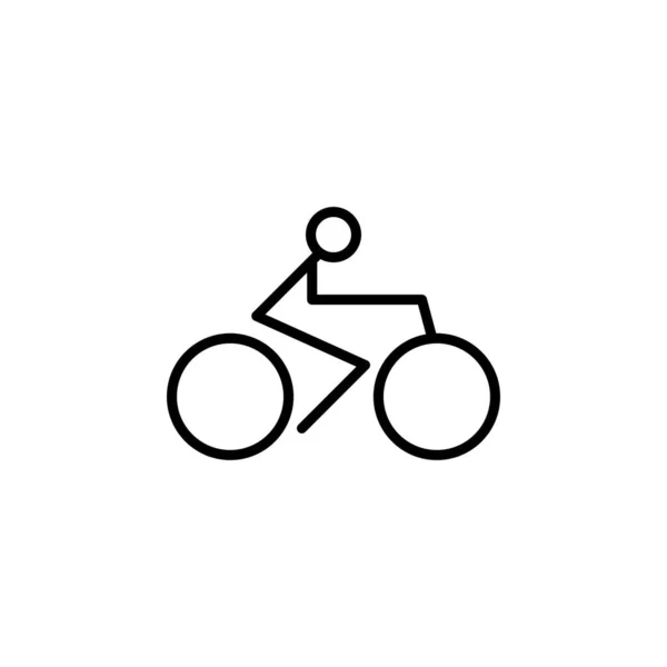 Bicicleta Icono Línea Bicicleta Vector Ilustración Plantilla Logotipo Conveniente Para — Vector de stock
