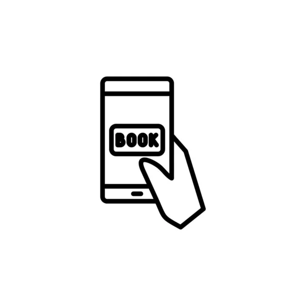 Buchung Ticket Symbolbild Für Die Bestellzeile Vektor Illustration Logo Vorlage — Stockvektor