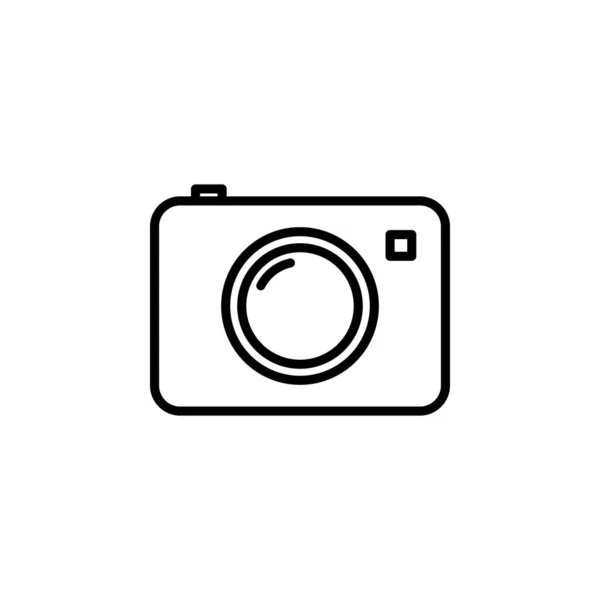 カメラ デジタル フォトラインアイコン ベクトル イラスト ロゴテンプレート 多くの目的に適した — ストックベクタ