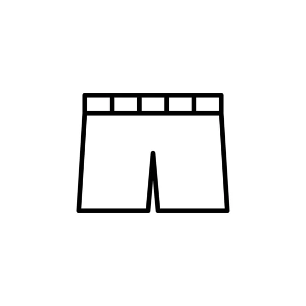 Pantaloncini Casual Pants Line Icon Vector Illustrazione Logo Template Adatto — Vettoriale Stock