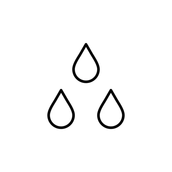 Водяная Капля Вода Дождь Икона Линии Жидкости Вектор Фабрика Шаблон — стоковый вектор