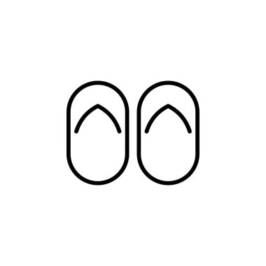 Sandal, Ayakkabı, Terlik, Parmak arası Terlik İkonası, Vektör, İllüstrasyon, Logo Şablonu. Birçok Amaç İçin Uygun.