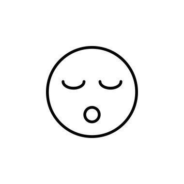 Uyku, Uyku, Gece, Yatak Hattı Simgesi, Vektör, Çizim, Logo Şablonu. Birçok Amaç İçin Uygun.