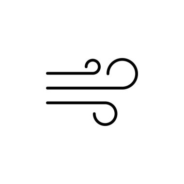 Rüzgar, Hava Hattı Simgesi, Vektör, İllüstrasyon, Logo Şablonu. Birçok Amaç İçin Uygun.