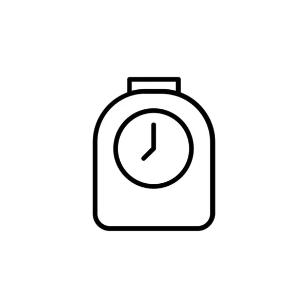 Alarma Icono Línea Tiempo Vector Ilustración Plantilla Logotipo Adecuado Para — Vector de stock