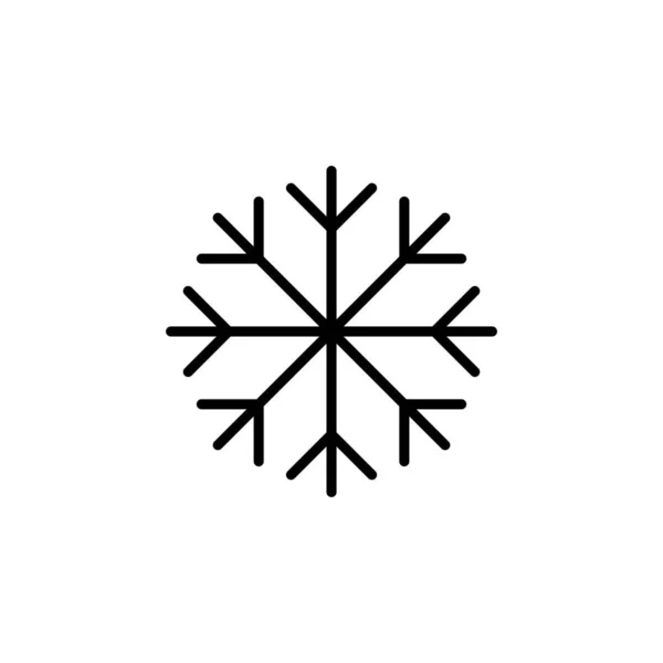 Invierno Nevada Nieve Copo Nieve Línea Icono Vector Ilustración Logotipo — Archivo Imágenes Vectoriales