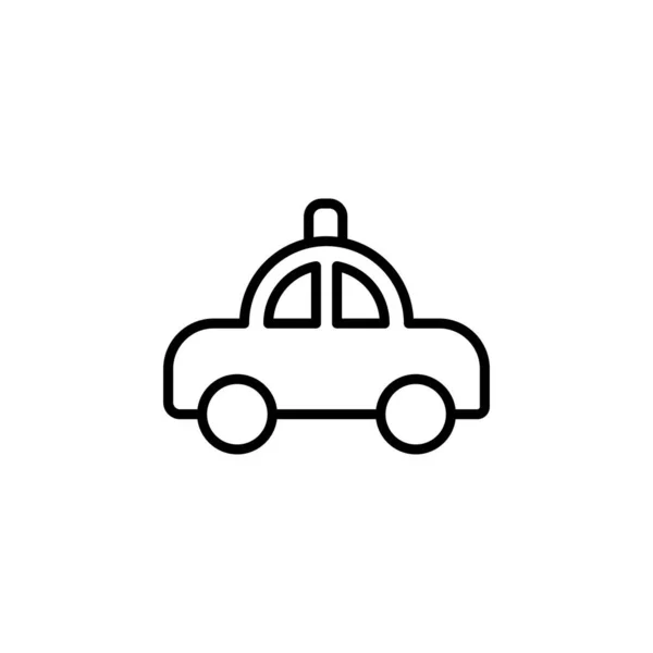 Táxi Táxi Ícone Linha Viagem Vetor Ilustração Modelo Logotipo Adequado —  Vetores de Stock