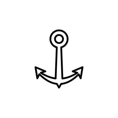 Anchor, Port Line Icon, Vector, Illustration, Logo Şablonu. Birçok Amaç İçin Uygun.