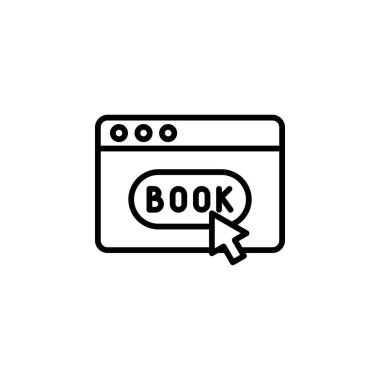 Rezervasyon, Bilet, Sipariş Satırı Simgesi, Vektör, Çizim, Logo Şablonu. Birçok Amaç İçin Uygun.