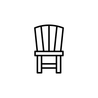 Sandalye, koltuk çizgisi simgesi, vektör, illüstrasyon, logo şablonu. Pek çok amaca uygun..