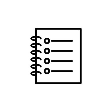 Notlar, Not Defteri, Not Defteri, Not Defteri, Günlük, Kağıt Çizgisi Simgesi, Vektör, İllüstrasyon, Logo Şablonu. Birçok Amaç İçin Uygun.