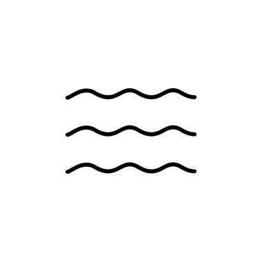 Okyanus, Su, Nehir, Deniz Hat Simgesi, Vektör, Resim, Logo Şablonu. Birçok Amaç İçin Uygun.