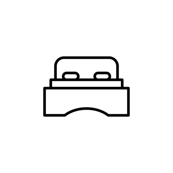 Yatak odası, yatak odası ikonu, vektör, illüstrasyon, logo şablonu. Birçok Amaç İçin Uygun.