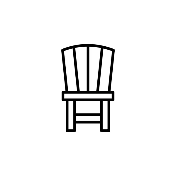 Cadeira Ícone Linha Assento Vetor Ilustração Modelo Logotipo Adequado Para — Vetor de Stock