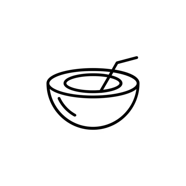 Kokosgetränk Saftlinien Ikone Vektor Illustration Logo Vorlage Für Viele Zwecke — Stockvektor