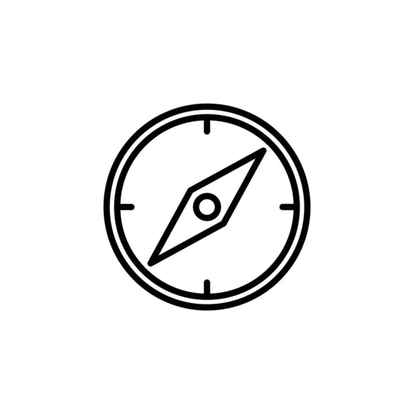 Gps Harita Navigasyon Yön Çizgisi Simgesi Vektör Illüstrasyon Logo Şablonu — Stok Vektör