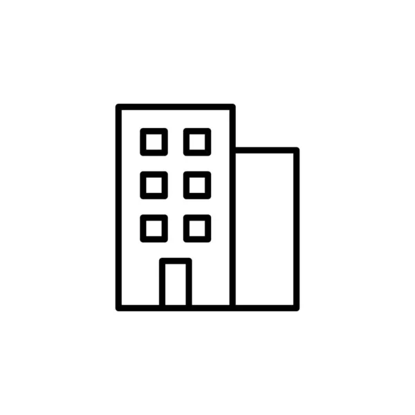 Hotel Wohnung Stadthaus Ikone Für Wohnzeilen Vektor Illustration Logo Vorlage — Stockvektor