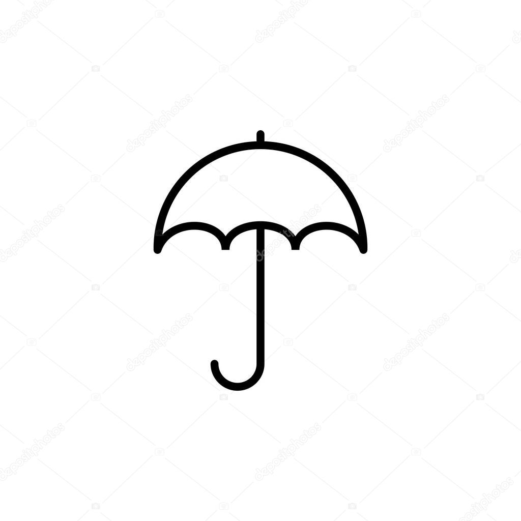 Umbrella, Weather, Protection Line Icon, Vector, Illustration, Logo Template. Suitable For Many Purposes.