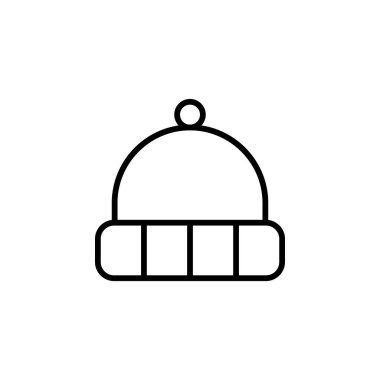 Beanie Hattı Simgesi, Vektör, Görüntü, Logo Şablonu. Birçok Amaç İçin Uygun.