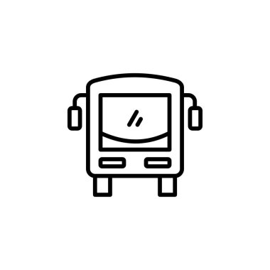 Otobüs, otobus, halk, ulaşım hattı simgesi, vektör, illüstrasyon, logo şablonu. Birçok Amaç İçin Uygun.