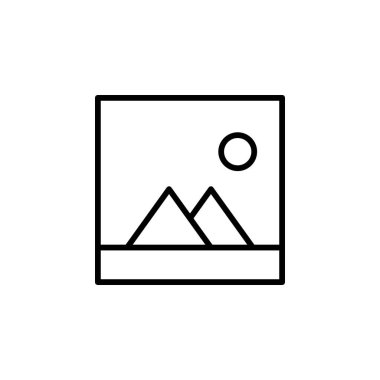 Resim, Galeri, Resim Çizgisi Simgesi, Vektör, Resim, Logo Şablonu. Birçok Amaç İçin Uygun.