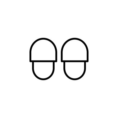 Sandal, Ayakkabı, Terlik, Parmak arası Terlik İkonası, Vektör, İllüstrasyon, Logo Şablonu. Birçok Amaç İçin Uygun.