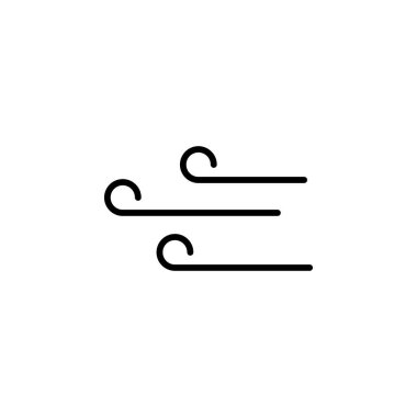 Rüzgar, Hava Hattı Simgesi, Vektör, İllüstrasyon, Logo Şablonu. Birçok Amaç İçin Uygun.