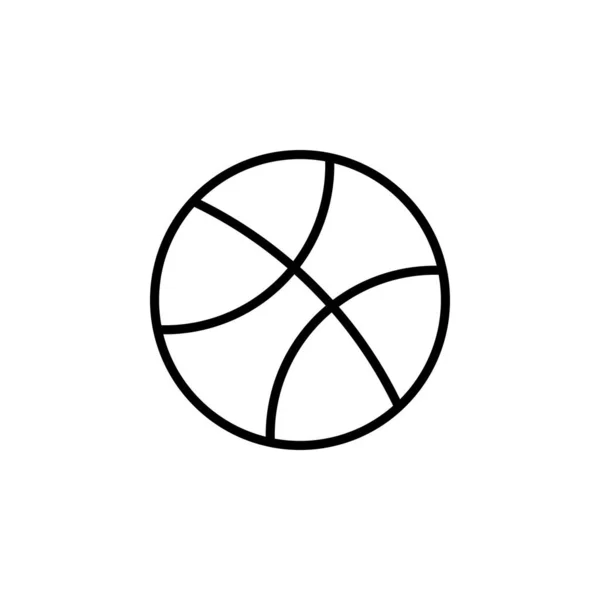 Αθλητισμός Μπάλα Εικονίδιο Γραμμής Παιχνιδιού Διάνυσμα Εικονογράφηση Πρότυπο Λογότυπο Κατάλληλο — Διανυσματικό Αρχείο