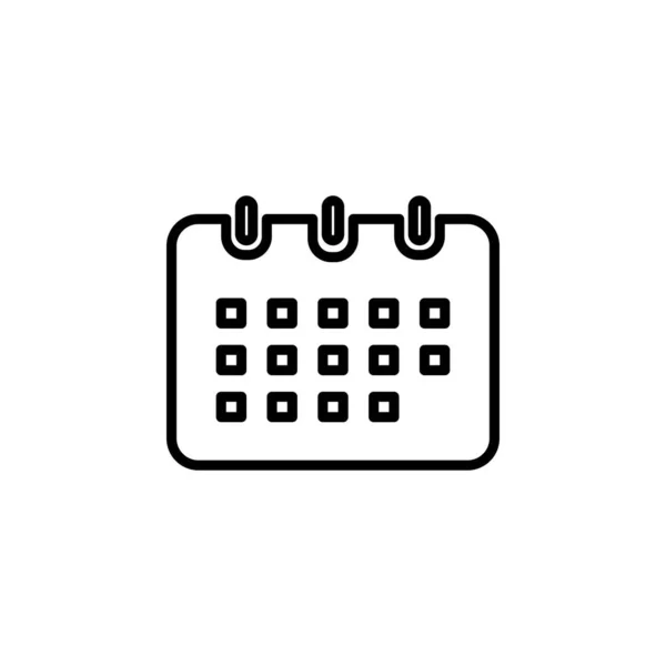 Kalendarz Harmonogram Ikona Linii Daty Wektor Ilustracja Szablon Logo Nadaje — Wektor stockowy