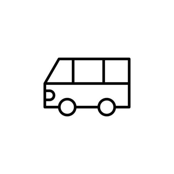 Auto Automobile Transportation Line Icon Vector Illustratie Logo Template Geschikt — Stockvector