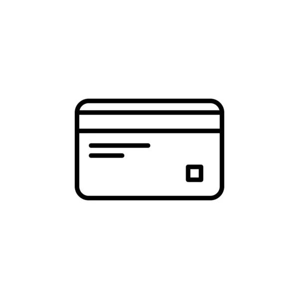 Kreditkort Betalnings Linje Ikon Vektor Illustration Logotyp Mall Lämplig För — Stock vektor