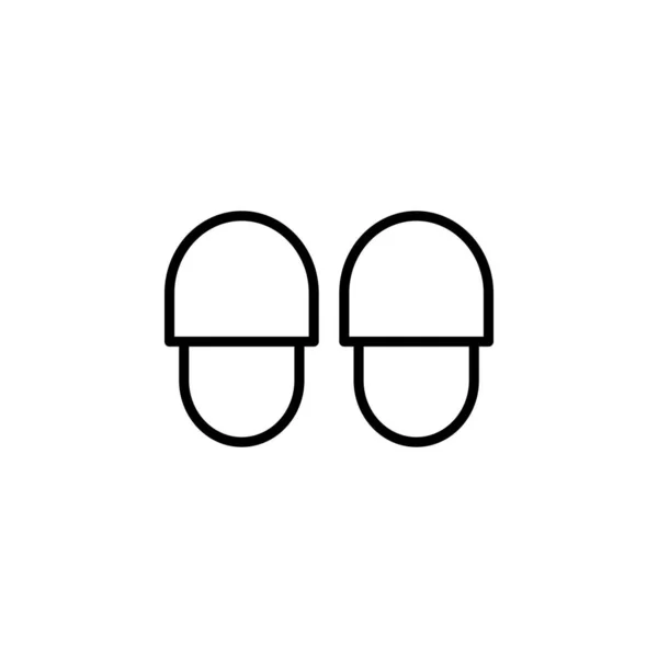 Sandal, Ayakkabı, Terlik, Parmak arası Terlik İkonası, Vektör, İllüstrasyon, Logo Şablonu. Birçok Amaç İçin Uygun.