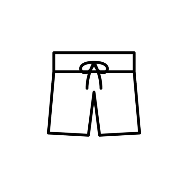 Pantalones Cortos Casual Pantalones Icono Línea Vector Ilustración Plantilla Logotipo — Archivo Imágenes Vectoriales