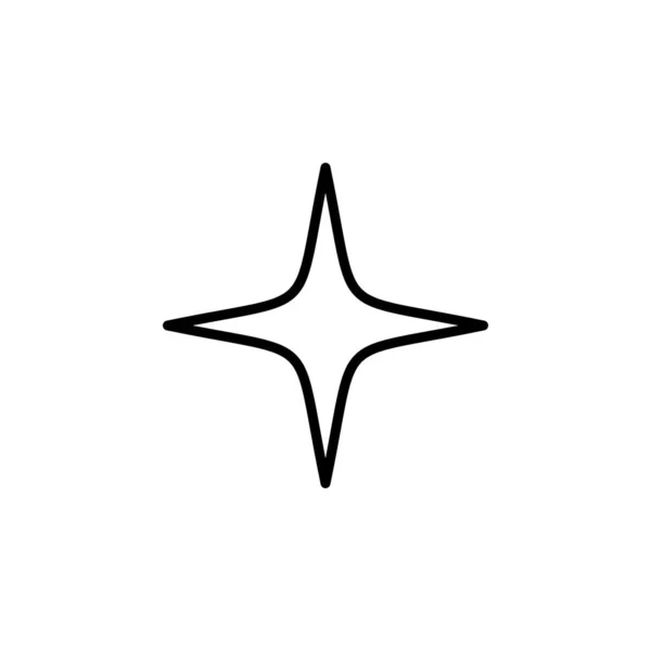 Sterne Nachtlinien Ikone Vektor Illustration Logo Vorlage Für Viele Zwecke — Stockvektor