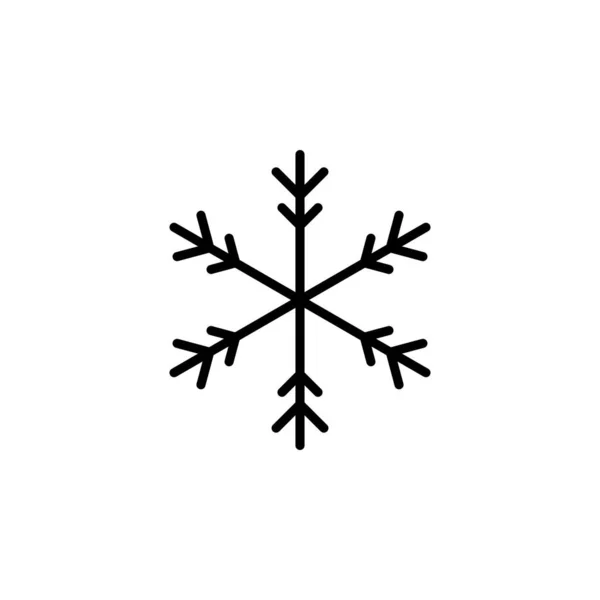 Invierno Nevada Nieve Copo Nieve Línea Icono Vector Ilustración Logotipo — Archivo Imágenes Vectoriales