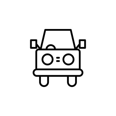 Araba, Otomobil, Ulaşım Hattı Simgesi, Vektör, Resim, Logo Şablonu. Birçok Amaç İçin Uygun.